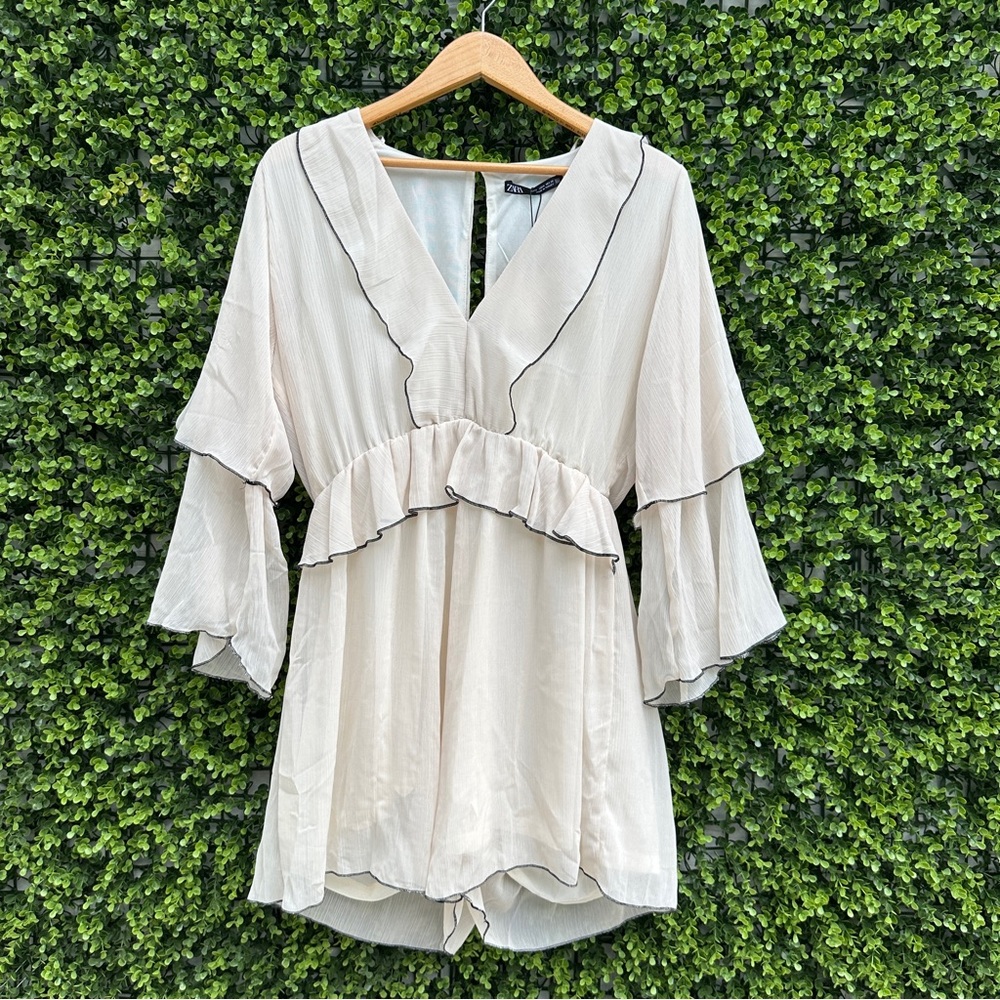 NWT | ZARA Ruffle Romper - Picture 2 of 9